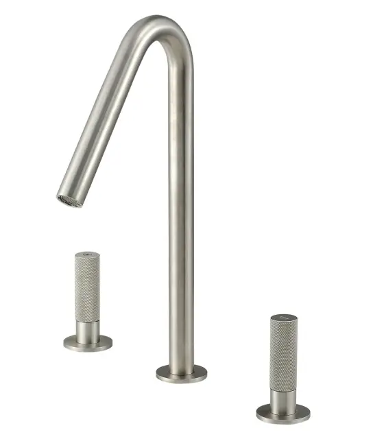 Treemme 22MM Смеситель для раковины на 3 отверстия, цвет: нержавеющая сталь 6054IS