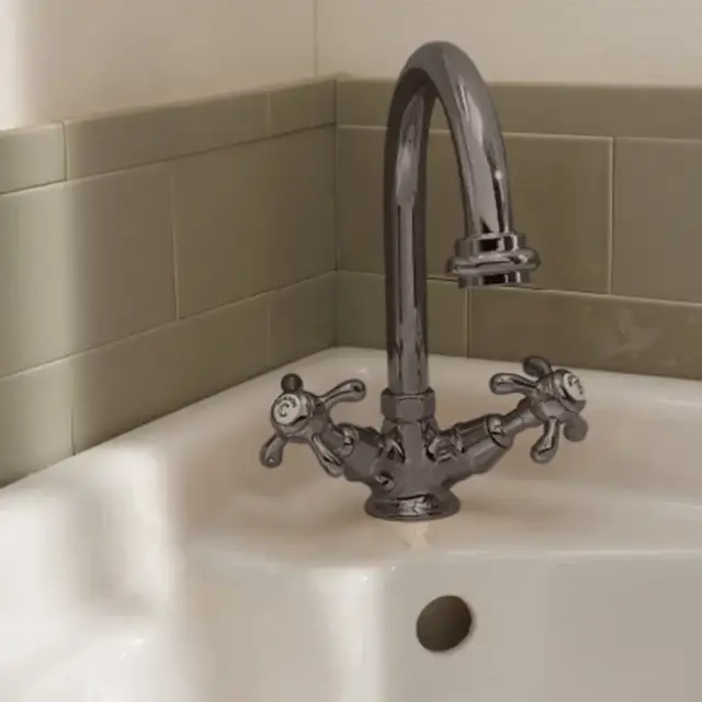 Sbordoni Firenze Смеситель для раковины на 1 отв. с донным клапаном, цвет: черный никель FI85NN