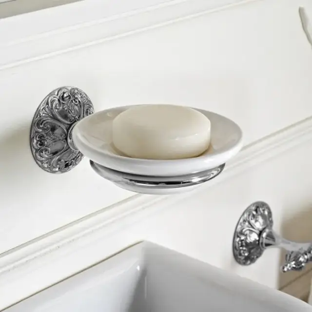 Sbordoni Flora Мыльница с керамической чашей, подвесная, цвет: хром FL100CR