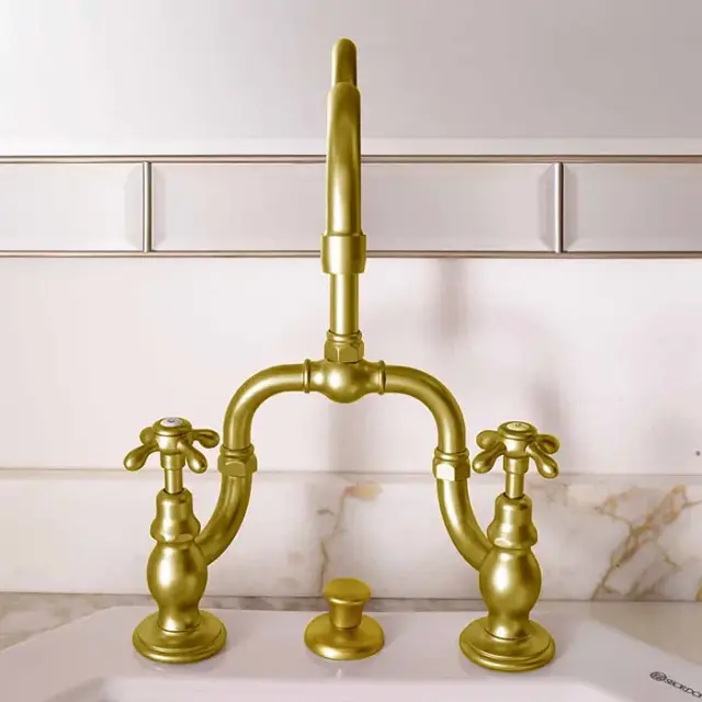 Sbordoni Firenze Смеситель для раковины на 3 отв., излив 13xh32,5 см, цвет: латунь FI137bON