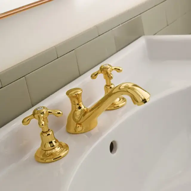 Sbordoni Firenze Смеситель для раковины на 3 отв., излив 14xh6,5 см, цвет: латунь FI142maON