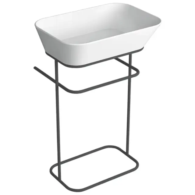 Simas Wave Консоль под раковину WA04 напольная 50х40х75h см, прямоугольная, цвет: nero matt WASA04 nero matt