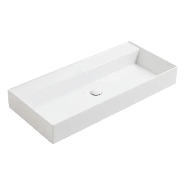 Simas Agile Раковина подвесная 101х46 см, с переливом, без отвер. под смеситель, цвет: белый глянц. AG101 bi*0