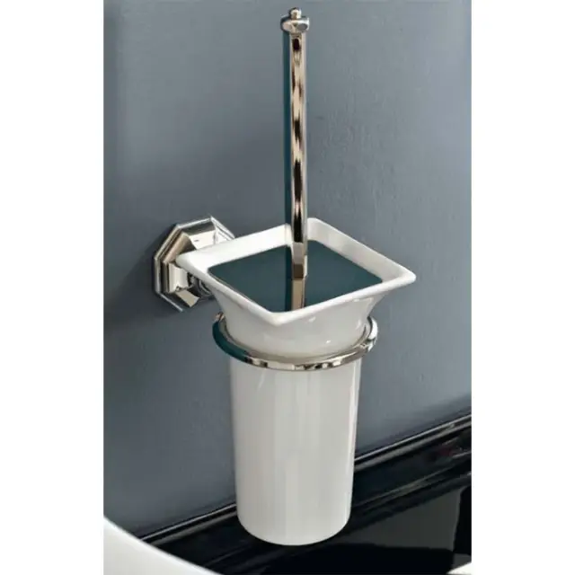 Sbordoni Deco Ершик для унитаза подвесной с керамической колбой, цвет: никель DE111NI