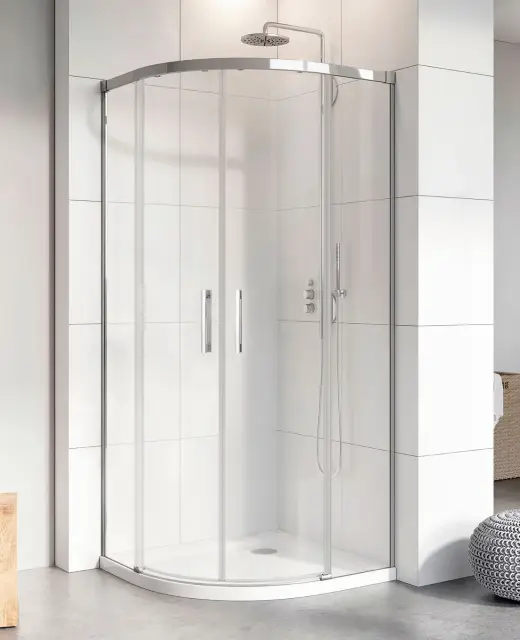 Radaway Idea PDD Фронтальная стенка, прозрачная 6 мм, Easy Clean 90х200,5h см, цвет: хром глянцевый 387158-01-01