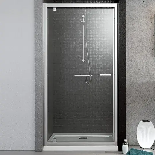 Radaway Twist DW Душевая дверь в нишу, прозрачная 6 мм, Easy Clean 90х190h см, цвет: хром глянцевый 382002-01