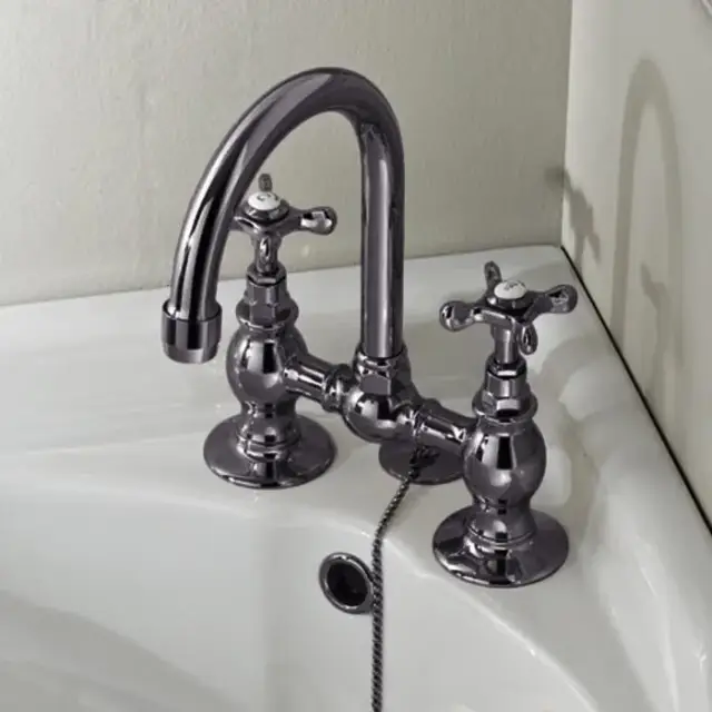 Sbordoni Margherita Смеситель для раковины с донным клапаном, цвет: черный никель MR138NN