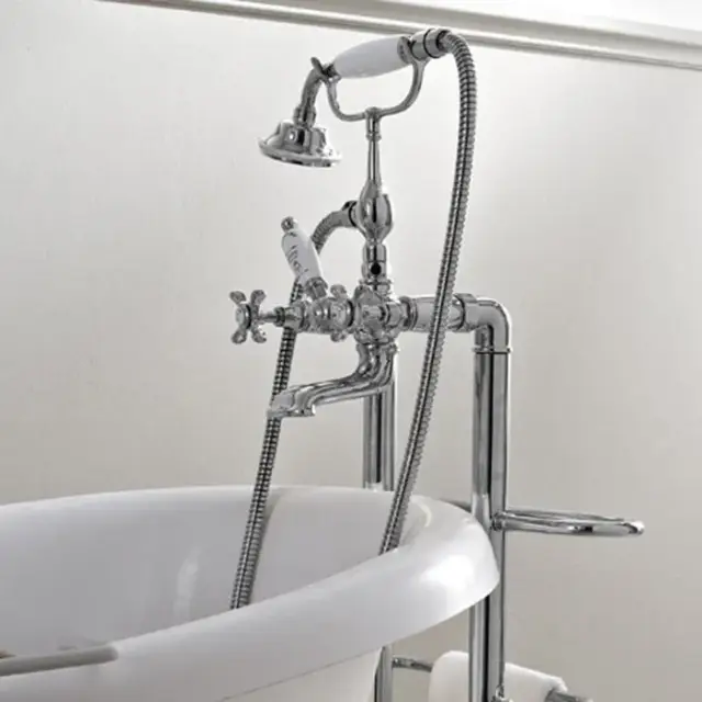 Sbordoni Margherita Смеситель для ванны напольный h68 см, с ручным душем, цвет хром MR116pCR