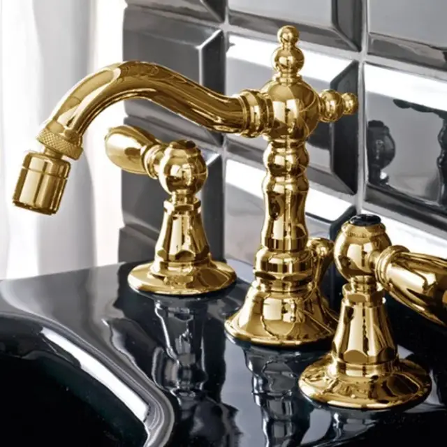 Sbordoni Livia Смеситель для биде на 3 отв., металл. ручки, цвет глянцевая латунь LI146clMOL