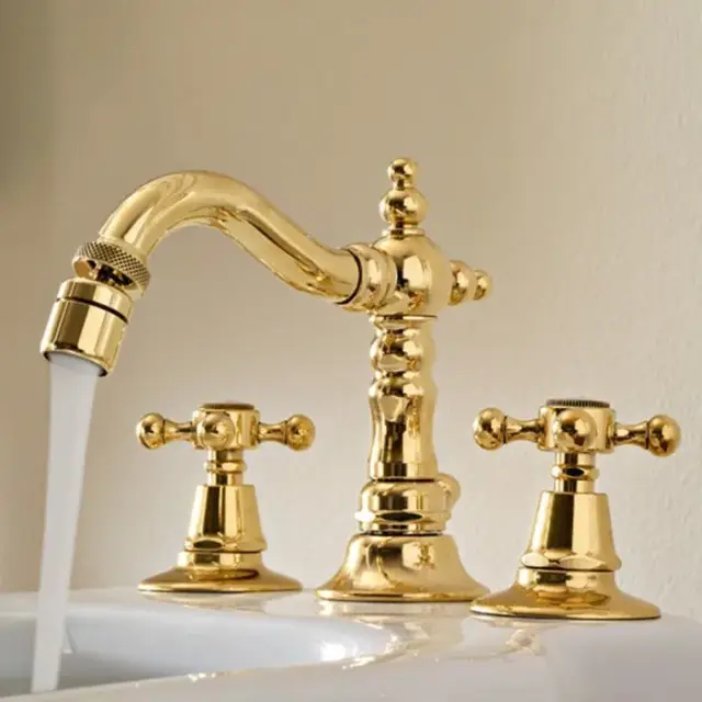 Sbordoni Londra Смеситель для биде на 3 отв. с донным клапаном, цвет: глянцевая латунь LO146clOL