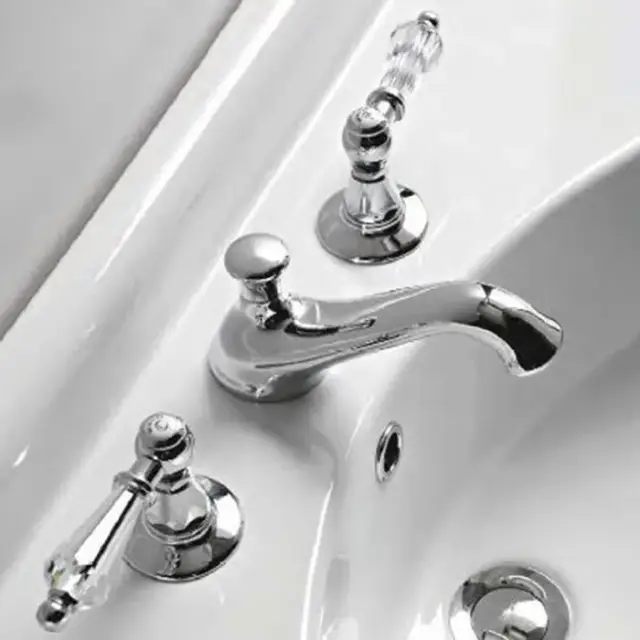 Sbordoni Livia Смеситель для раковины на 3 отв., h6,5 см, ручки Swarovski, цвет: хром LI142maSCR