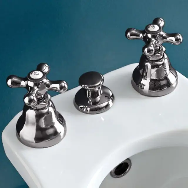 Sbordoni Etruria Смеситель для биде на 3 отв., с внутр. подачей воды, цвет: черный никель ET151NN