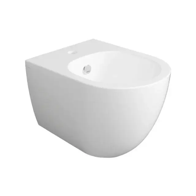 Simas Vignoni Биде подвесное 34х48 см c 1 отверстием под смеситель и переливом, цвет: белый глянц. VI29bi*1
