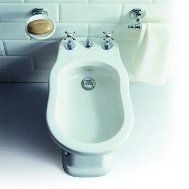 Simas Londra Биде напольное 34х53 см c 1 отверстием под смеситель и переливом, цвет: белый глянцевый LO923bi*1