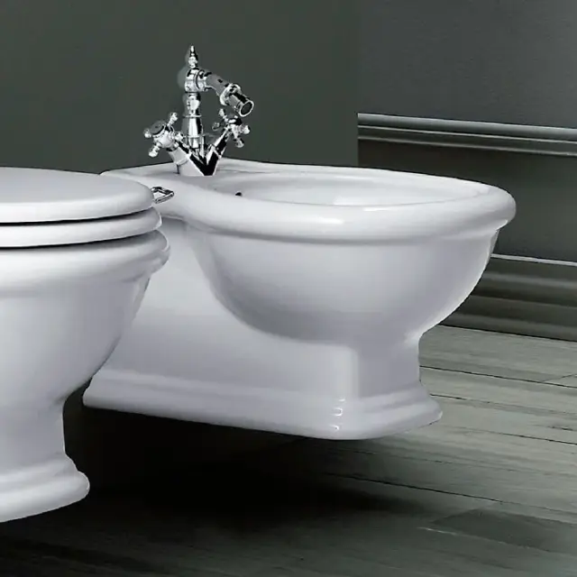 Simas Lante Биде подвесное 38,5х53 см c 1 отверстием под смеситель и переливом, цвет: белый глянц. LA19bi*1