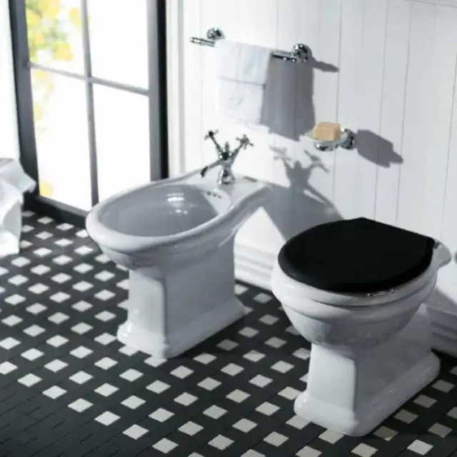 Simas Lante Биде напольное 38,5х58 см c 1 отверстием под смеситель и переливом, цвет: белый глянц. LA04bi*1