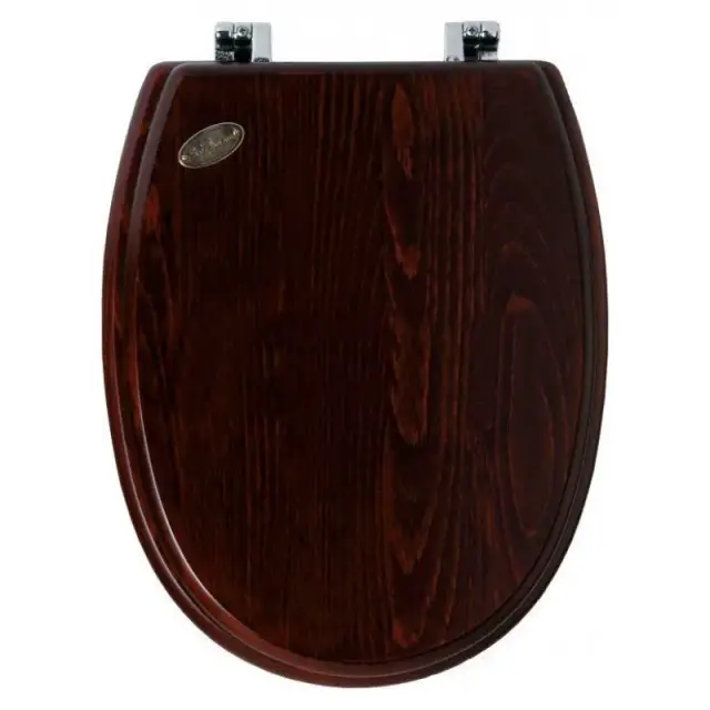 Simas Londra Крышка-сиденье для унитаза, без микролифта, крепление хром, цвет: noce LO004 noce/cr