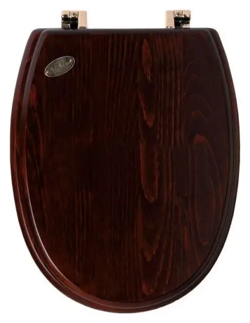 Simas Londra Крышка-сиденье для унитаза, с микролифтом, крепление бронза, цвет: noce LO009 noce/br