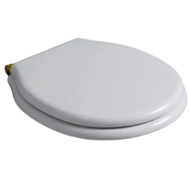 Simas Londra Крышка-сиденье для унитаза, без микролифта, крепление золото, цвет: белый глянцевый LO003 bi/oro