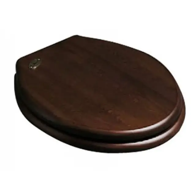 Simas Londra Крышка-сиденье для унитаза, без микролифта, крепление золото, цвет: noce LO005 noce/oro