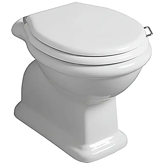 Simas Lante Унитаз напольный с вертикальным сливом 42х73 см, без крышки-сиденья, цвет: белый глянц. LA01bi