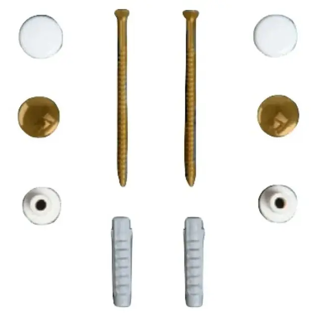 Simas Londra Комплект вертикальных крепежей для унитаза/биде с заглушками, цвет: бронза F90br