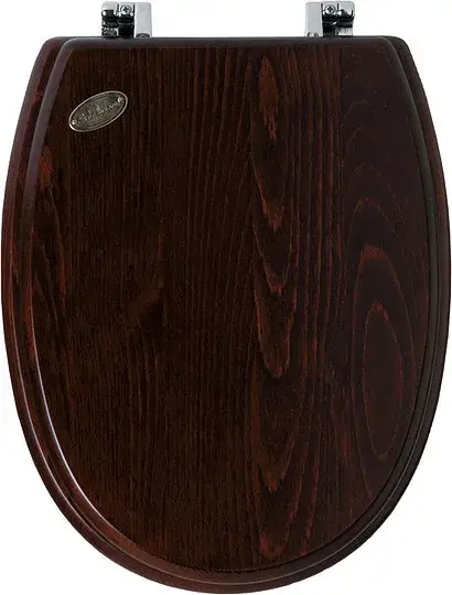 Simas Arcade Крышка-сиденье для унитаза, с микролифтом, крепление хром, цвет: noce AR008noce/cr