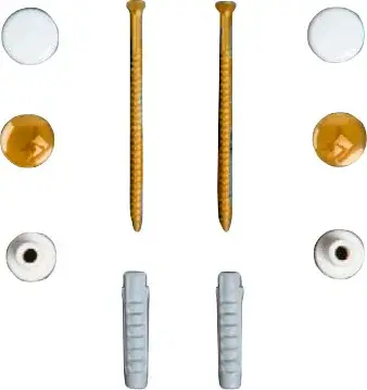 Simas Londra Комплект вертикальных крепежей для унитаза/биде с заглушками, цвет: золото F90oro