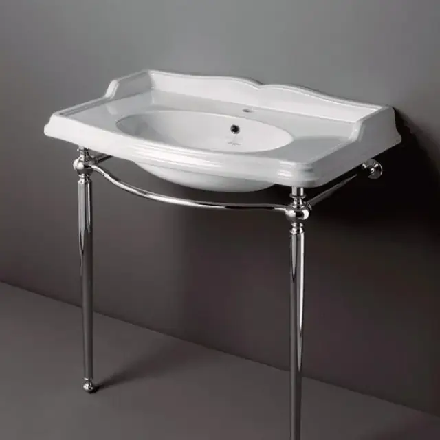 Simas Arcade Консоль под раковину AR864 напольная 68,5х41,5х85,5h см, округлая, цвет: хром глянцевый ARCG1cr