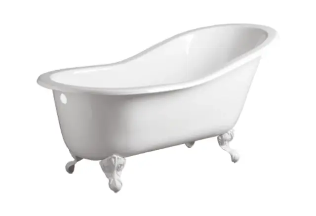 Simas Vasche Ванна из чугуна отдельностоящая 153х77 см, с ножками, цвет: белый глянцевый 30100bi