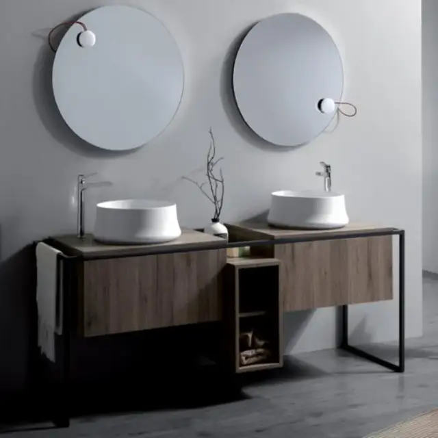 Simas Frame Зеркало с металлической структурой d70 см, без подсветки FS2