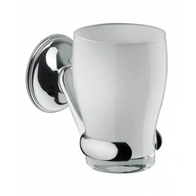 Bongio Fleur Стакан подвесной, стеклянный, с держателем, 11х7 см, цвет хром 11014CR