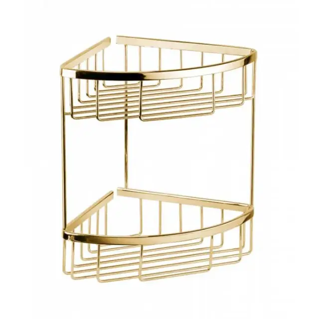 Bongio Полочка двойная угловая 26х21xh28,1 см, цвет: золото 24К 30021OR00