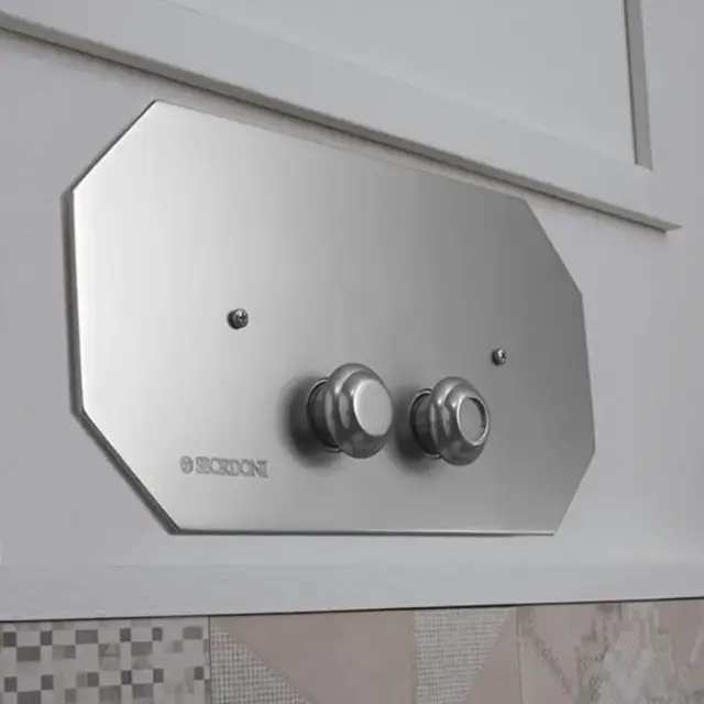 Sbordoni Romana Панель смыва для унитаза, двойная, UP300,UP320, цвет хром SB071CR