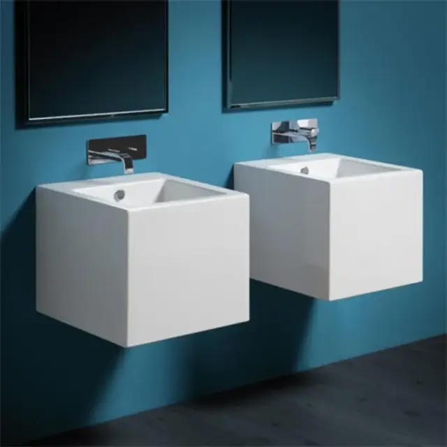 Simas Frozen Раковина подвесная 50,5х50 см, с переливом, без отвер. под смесит., цвет: белый глянц. FZ13bi*0