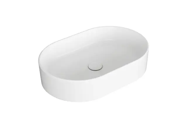 Simas Folio Раковина чаша 60х40 см, без перелива и отверстия под смеситель, цвет: белый глянцевый FO02bi