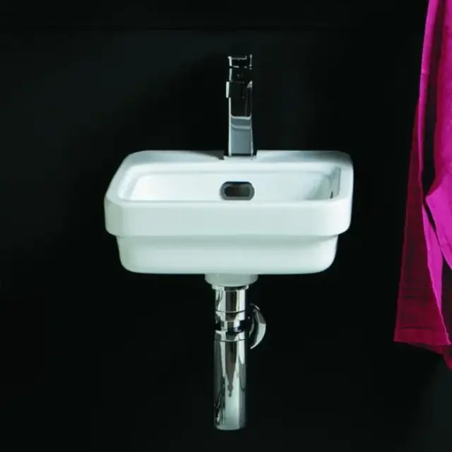 Simas Evolution Раковина подвесная 31х27 см, с переливом, 1 отвер. под смеситель, цвет: белый глянц. EVO13bi*1