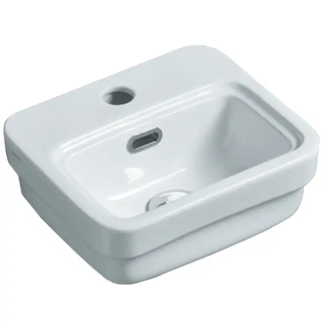 Simas Evolution Раковина подвесная 34х31 см, с переливом, 1 отвер. под смеситель, цвет: белый глянц. EVO14bi*1