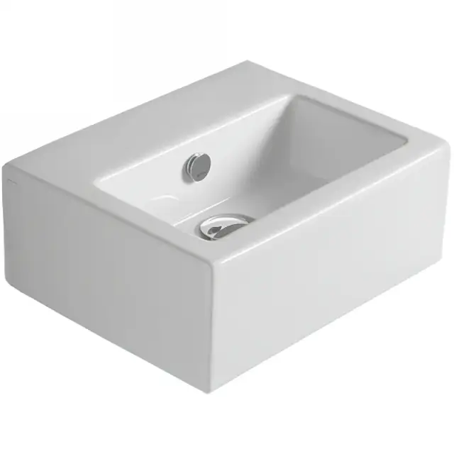 Simas Frozen Раковина подвесная 43х33,5 см, с переливом, 1 отвер. под смеситель, цвет: белый глянц. FZ14bi*1