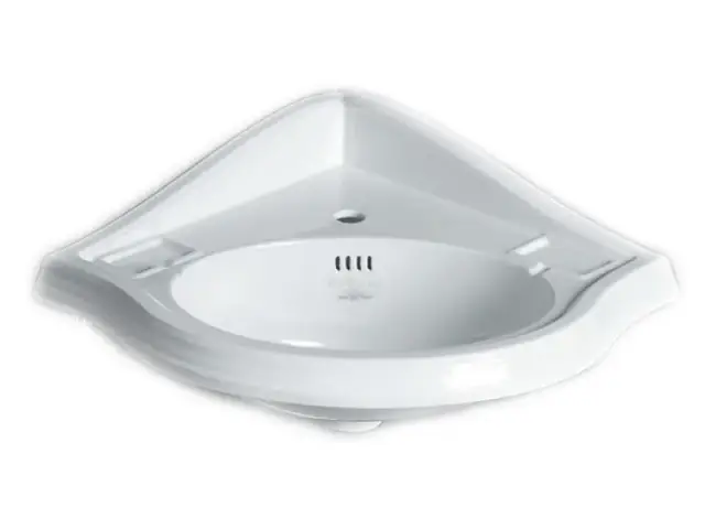 Simas Arcade Раковина угловая 57.5х57.5 см, с переливом, 3 отвер. под смеситель, цвет: белый глянц. AR884bi*3