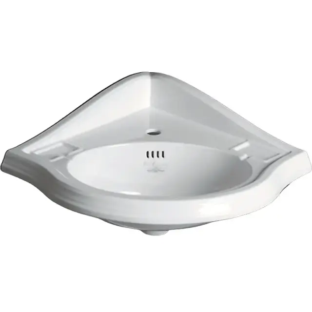 Simas Arcade Раковина угловая 57.5х57.5 см, с переливом, 1 отвер. под смеситель, цвет: белый глянц. AR884bi*1