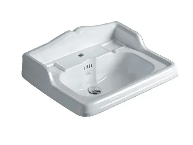 Simas Arcade Раковина подвесная 68х54 см, с переливом, 1 отверстие под смеситель, цвет: белый глянц. AR824bi*1