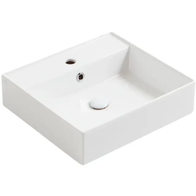 Simas Agile Раковина подвесная 51х46 см, с переливом, 1 отверстие под смеситель, цвет: белый глянц. AG51 bi*1