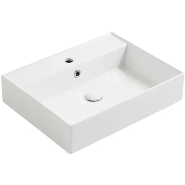 Simas Agile Раковина подвесная 61х46 см, с переливом, 1 отверстие под смеситель, цвет: белый глянц. AG61 bi*1