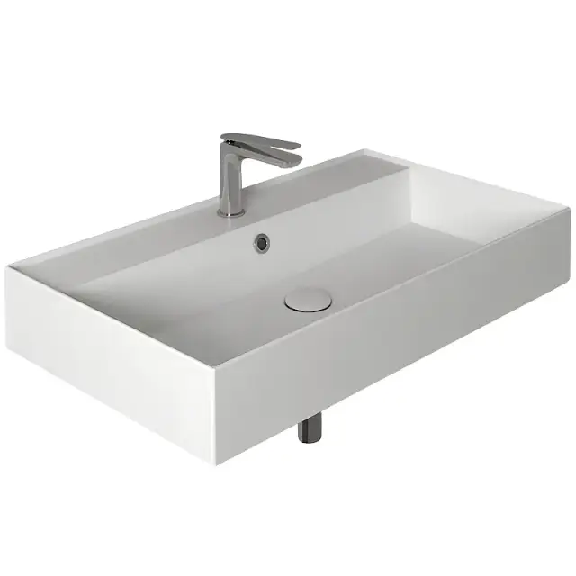 Simas Agile Раковина подвесная 91х46 см, с переливом, 1 отверстие под смеситель, цвет: белый глянц. AG91 bi*1