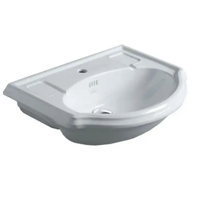 Simas Arcade Раковина подвесная 67х49 см, с переливом, 1 отверстие под смеситель, цвет: белый глянц. AR835bi*1