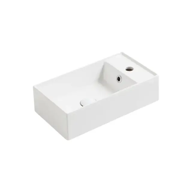 Simas Agile Раковина подвесная 50х27 см, с переливом, 1 отверстие под смеситель, цвет: белый матовый AG50 bi matt*1