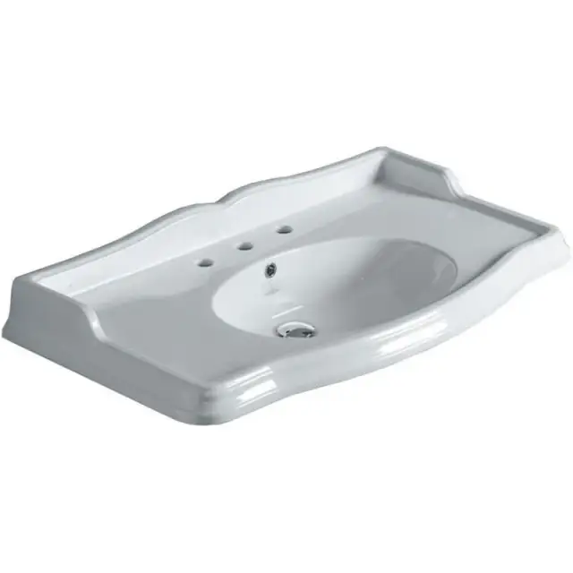 Simas Arcade Раковина подвесная 105х56 см, с переливом, 3 отвер. под смеситель, цвет: белый глянц. AR874bi*3