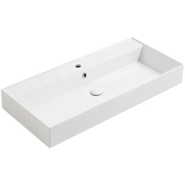 Simas Agile Раковина подвесная 101х46 см, с переливом, 1 отверстие под смеситель, цвет: белый глянц. AG101 bi*1