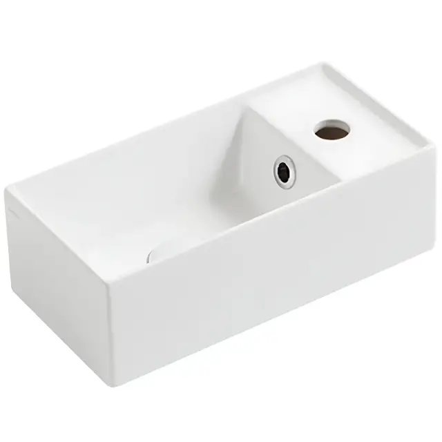 Simas Agile Раковина подвесная 40х20 см, с переливом, 1 отверстие под смеситель, цвет: белый глянц. AG20 bi*1